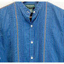 Krass&co VINTAGE Lauren Jeans . Ralph Lauren Womens 4 Denim Shirt Stripe Button Front Photo 2