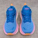 Hoka ONE ONE Bondi 8 Coastal Sky All Aboard Blue Pink Womens Sneaker 5D WIDE Photo 1