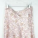 ZARA NEW  Paisley Printed Satin Maxi Skirt S Pink Photo 3