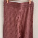 Victoria's Secret  Pink Ribbed Crop Wide Leg Lounge Cozy Pants Pink Mauve XS Photo 5