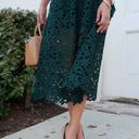 ASTR  The Label Embroidered Lace Midi Dress Hunter Green sz Small Photo 4