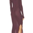 Amethyst RICK OWENS Ribbed Long Sleeve Dress in  Large Womens Maxi Knit Bodycon Photo 1