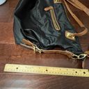 Big Buddha Black Slouchy Shoulder Bag with Tan Removable Shoulder Strap Photo 14