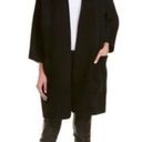 Vince  Reversible Two Face Wool-Cashmere Open Placket Coat black Sz M Photo 2