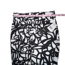 Petal UP! 28 Inch  Black White Slit Pant Scribble Women Size 4 New $128 Rayon Photo 2