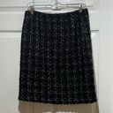 J. McLaughlin  Black & Gold Tweed Skirt Size 6 Photo 3