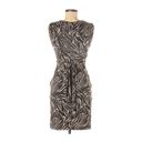 Iz Byer  Animal Print Pocket Dress Brown Zebra Photo 2