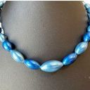 Vintage Blue  Beaded Choker Necklace Photo 0