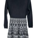 Cynthia Rowley  Black Lace Print Long Sleeve Sweater Dress Size Medium Photo 10