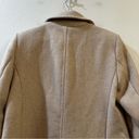 ZARA Double Breasted Gold Button Wool Blend Long Coat in Sand Size M Photo 11