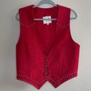 Vintage red denim studded vest Size L Photo 1