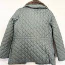 Eddie Bauer  Goose Down Zip Button Quilted Puffer Fur Jacket Coat Women's XS Photo 2