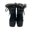 The North Face  Black Nuptse Purna Suede Leather Faux Fur Boots Photo 11