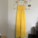 Tuckernuck  Pomander Place Shallon Ruched Maxi Dress Yellow Small Flowy Boho Photo 3