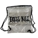 Dolls Kill  - Drawstring Backpack in Clear & Black Photo 0