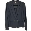 J.Jill  Jacket Women's Size Small Jersey Knit Blazer Long Sleeve Collared Black Photo 0