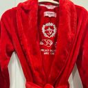 Juicy Couture  Red Plush Embroidered Robe Size S/M Photo 2
