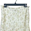 White House | Black Market  Floral Cream Skirt 100% Silk Lightweight Sz 10 Lined Photo 5