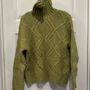 Caslon  Green Chunky Knit Turtleneck Pullover Sweater size S Photo 0