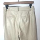 7 For All Mankind Cream Faux Leather Wide Leg Pants Photo 2