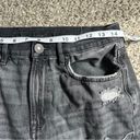 American Eagle  Outfitters Distressed High Waist Straight Jeans Black 10 Long Photo 5