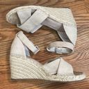 Caslon  Shiloh Leather espandrille wedge sandal Taupe size 7.5 Photo 2