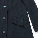 J.Crew NWT  Ruffle Pocket Topcoat in Black Italian Double-Cloth Wool Coat 0 Photo 4