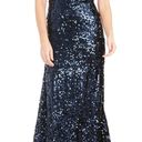 Calvin Klein Blue Sequin Maxi Dress Photo 2