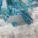 Lilly Pulitzer  scarf blue sea urchins gold sequins fringe wrap sarong wrap Photo 2