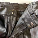 Greylin  Vegan Leather High Waist belted Paper Bag pants Size L Anthropologie Photo 5