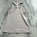 Lululemon  Womens Tank Size 6 Racerback Purple Acid Wash Fitted Race Length Logo Photo 1