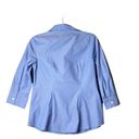 Petal and Pup  Top Womens Medium Blue Polka Dot 3/4 Sleeve Button Up Shirt NEW Photo 1