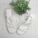 Marc Fisher  Women's 11 Hamora Strappy Quilted Heeled Sandal Shoes Ivory Square Photo 9