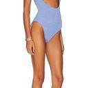 We Wore What NWT  Ruched Bandeau One Piece in Blue Jean Photo 0