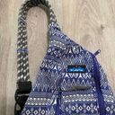 KAVU  Rope Sling Bag Purse Purple Geometric Design Diamonds Photo 2