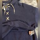 Polo  Ralph Lauren Lace-Up Fleece Hoodie Blue Women's Size XS/S Photo 4