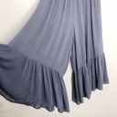 Elan  Blue Flounce Wide Leg Jumpsuit Strapless Ruffle Swim Cover Up Small NWT Photo 5