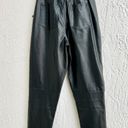 Elan  High Waisted Faux Leather Tapered Leg Paperbag Pants Black Women's Size XS Photo 2