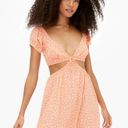 Aeropostale Orange Floral Cut Out Mini Dress Photo 0