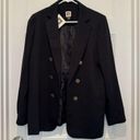 Anne Klein  Black Faux Double Breasted Jacket Blazer Size L Photo 2