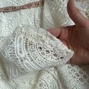 Retro Threads White Crochet Cardigan Duster Fringe Boho XXL Photo 6