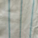 Hem & Thread NEW  Summer Days Crop Top White & Teal Striped Knot Front Crop Top L Photo 5