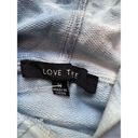 Love Tree  Crop Hoodie Medium Womens Blue Tie Dye Long Sleeve Sweatshirt Pullover Photo 31