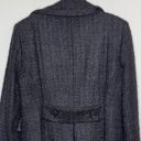 5|48  Metallic Black Coat Wool Blend Photo 1