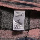 Cyrus  Faux Fur Fuzzy Plaid Button Front Jacket Shacket Pink Gray & Blue Size S Photo 7