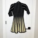 Olivaceous  Long Sleeve Sweater Dress Black Cream Vertical Stripe Size Small Photo 3