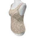 Guess by Marciano Beige Lace Full Zip Back Sleeveless Wire Corset Top Size Small Photo 2