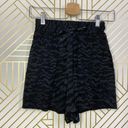 Good American  Sheer Zebra Running Shorts Black Photo 2