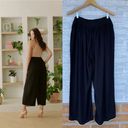 CAROLINA BENOIT MARRAKECH BLACK PANTS WITH PEARLED HEM SMALL Photo 1