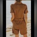 Roolee  Linen Wylie Stripe Belted Romper Photo 2